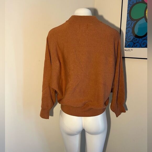 WISPR Mock Turtleneck Silk Blend Sweater Relaxed Fit and Long Sleeves Size S - Picture 3 of 8